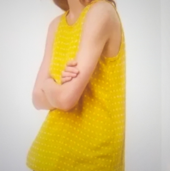 Loft mixed media yellow top - Picture 5 of 6